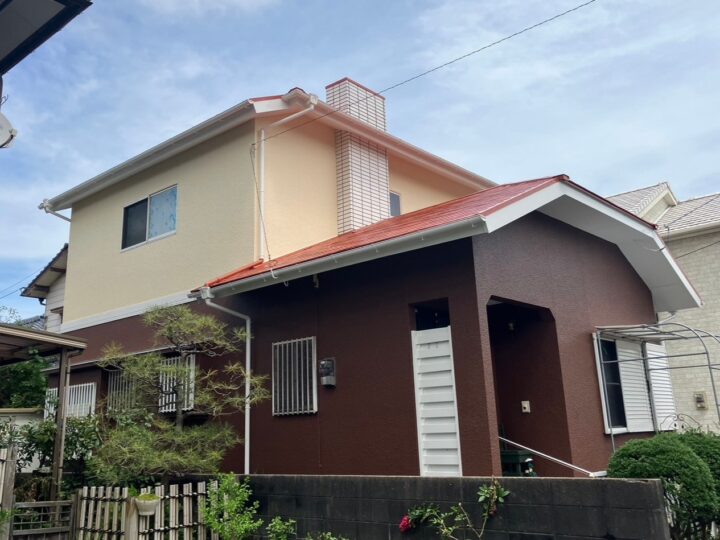 北九州市小倉南区E様　ブラウン×クリームで印象をガラッと変えた外壁・屋根塗装