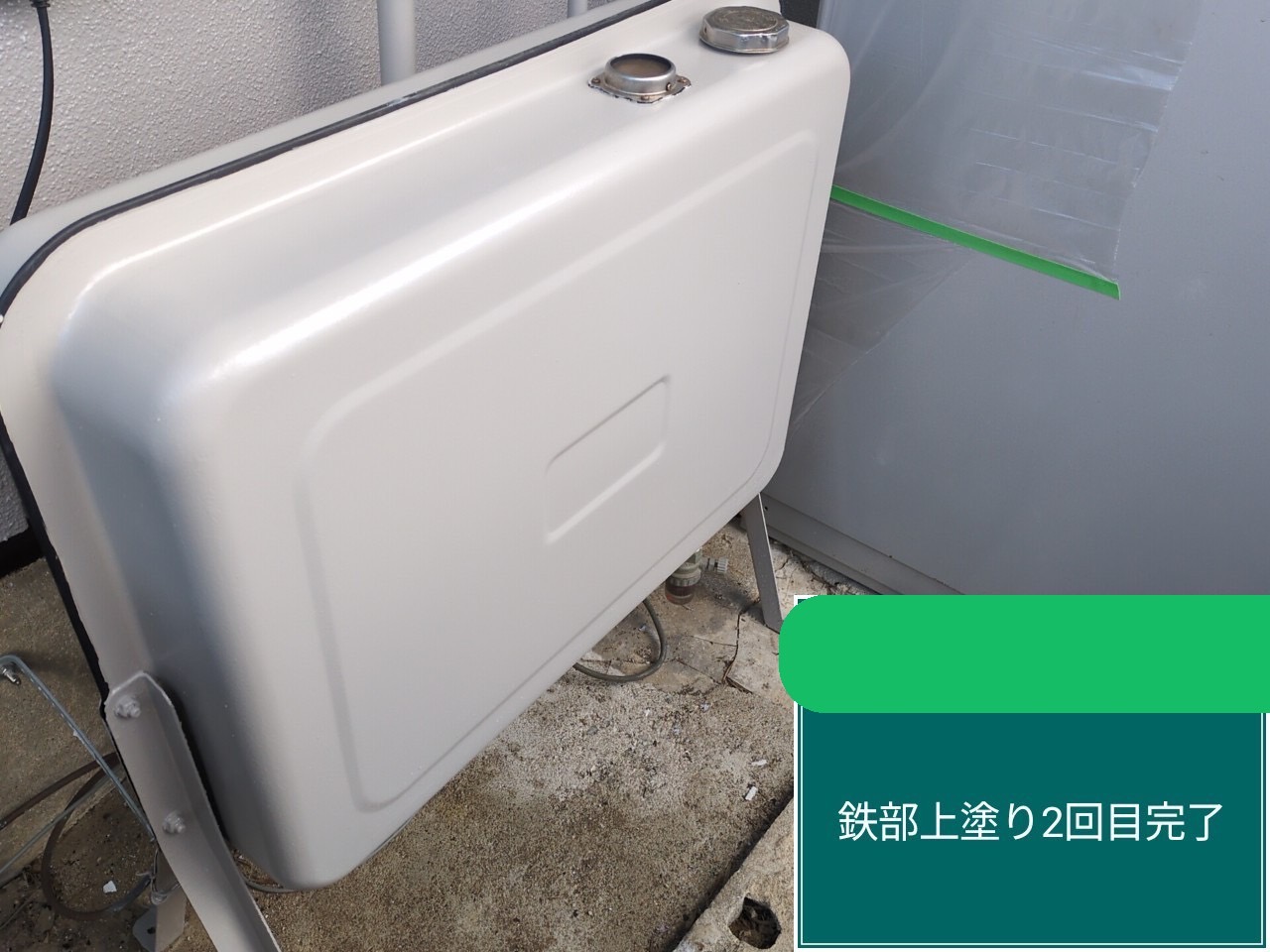 灯油タンク塗装完了