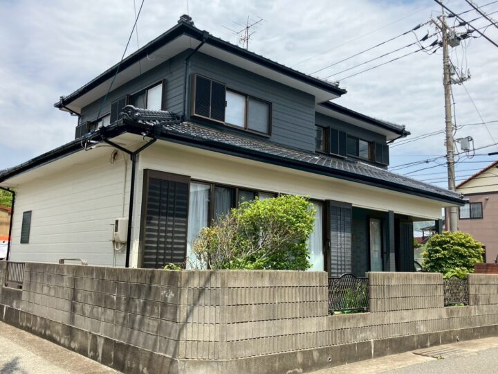 下関市M様　築30年！超低汚染塗料でツートンカラーに仕上げた外壁塗装