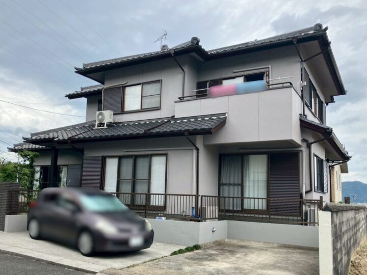 北九州市小倉南区　築35年！３分艶で落ち着いたグレーに仕上げた外壁塗装