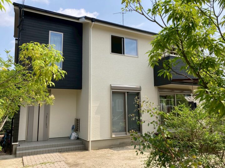 大野城市S様邸　築15年！ホワイト×ブラックでスタイリッシュな仕上がりになった外壁・屋根塗装工事