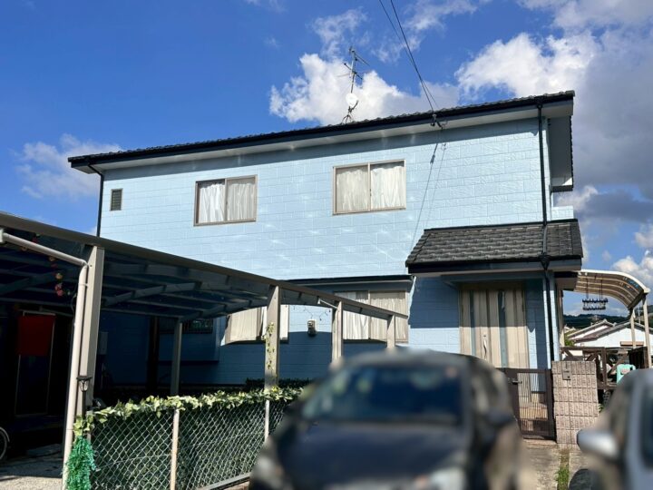 遠賀郡T様邸　超低汚染塗料で爽やかなブルーグレイに生まれ変わった外壁塗装