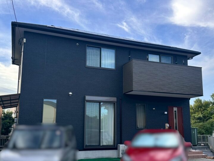遠賀郡 H様邸 人気色チャコールでキリっと洗練されたイメージに仕上げた外壁・屋根塗装