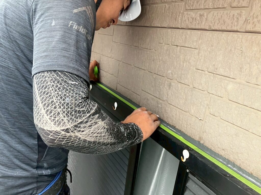 マスキングテープ貼り