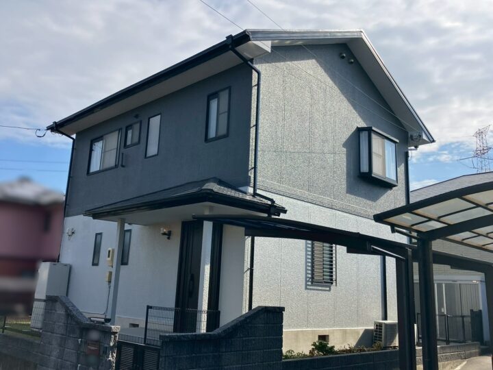 小倉南区にてリファインMF塗料でグレー系ツートンカラーに塗装したお客様の声