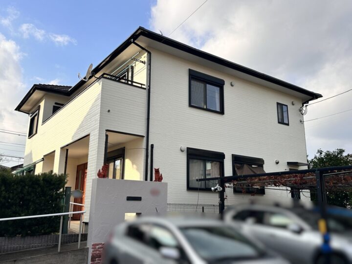 小郡市にてリファインMFを使用し、ボード材に外壁塗装したお客様の声