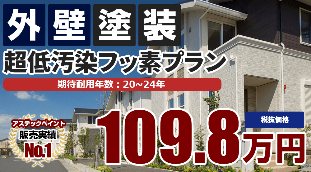 超低汚染フッ素塗装 1098000万円